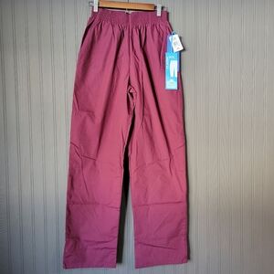 NWT Landau Scub Pants Classic Fit Straight Leg Pockets Maroon Women's Medium